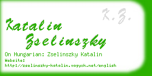 katalin zselinszky business card